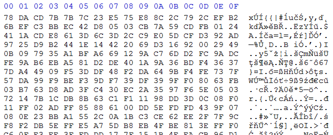 Decrypted data.