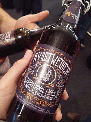 A bottle of our own Avastweiser beer!