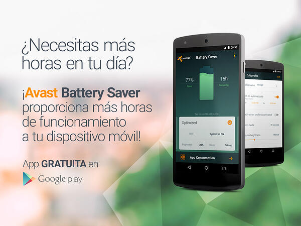 Avast Battery Saver ahorra batería de tu dispositivo