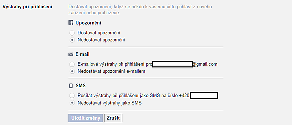 Nastavte si upozornění v případě, že se někdo pokusí k vašemu účtu přihlásit z nového zařízení nebo internetového prohlížeče.
