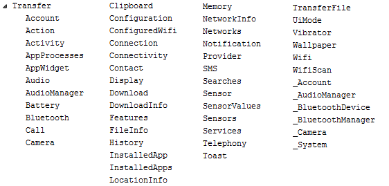 In the image above, we can see all the dex classes of the second APK file that gather various information about the device and sends it back to the server.