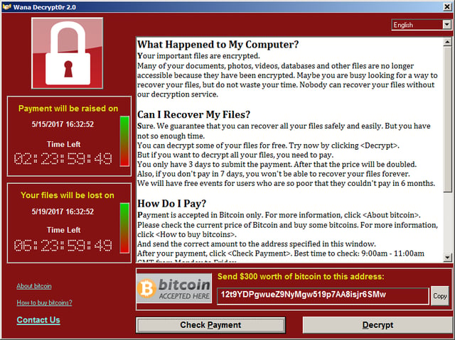 Вирус WannaCry требует выкуп