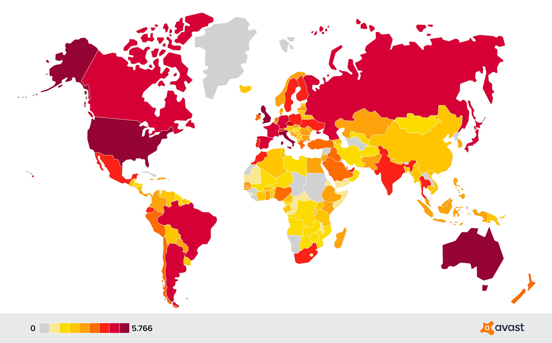 Amenazas de sextorsión en el mapa mundial