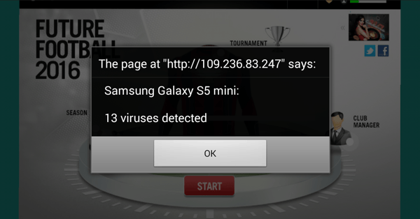 Supposed viruses detected in buggy football game
