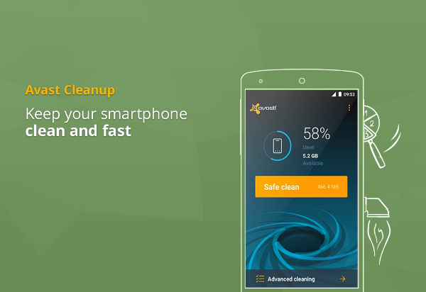 Avast Cleanup improves your mobile phone's performance.