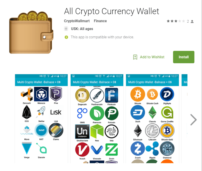 Cryptocurrency wallet scams found on Google Play