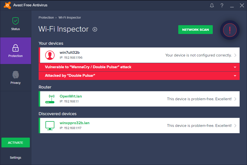 Avast WiFi Inspector can tell you if your PC is vulnerable to WannaCry