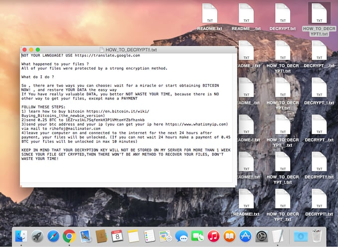 Mac FileZip ransomware