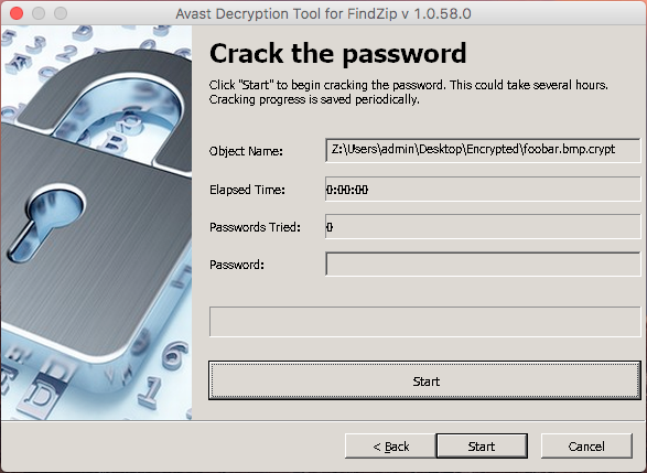 Crack for FileZip password