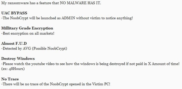Noobcrypt ransomware decyrption