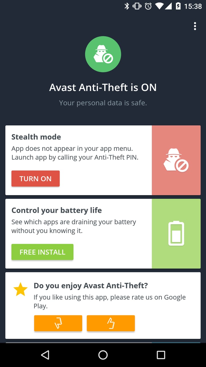 Установить avast anti theft