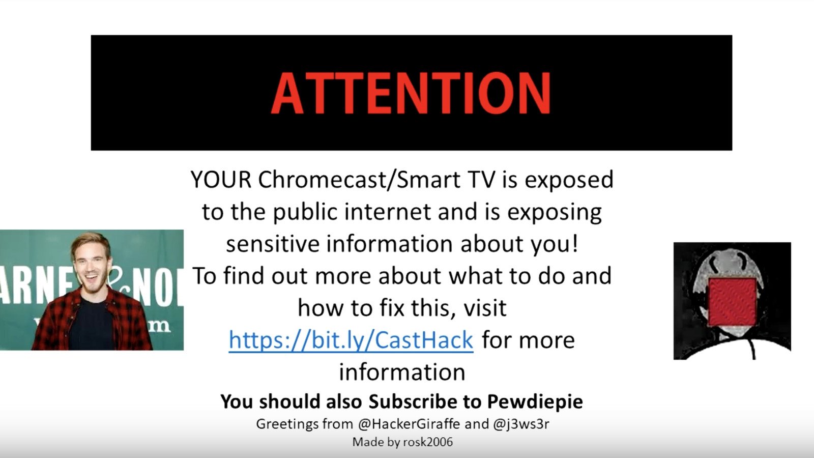 Chromecast invadido para fazer propaganda do PewDiePie