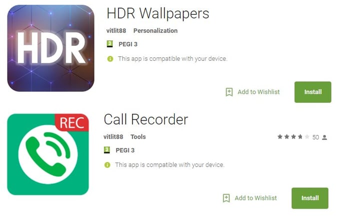 LeakerLocker - HDR Wallpapers et Call Recorder infectées