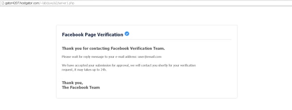 That Facebook account verification email in your inbox is a scam