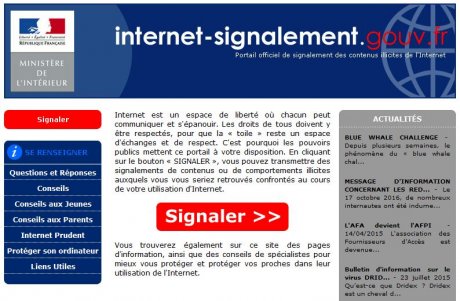 Signaler phishing sur le site du gouvernement