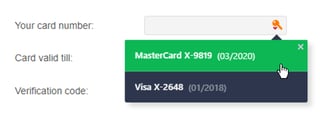 Avast Passwords autofills your credit card information